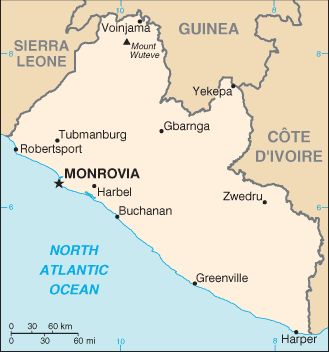cities map of liberia